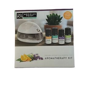 Meridian Point Portable Diffuser With Essential‎ Oils New